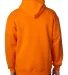 900 Bayside Adult Hooded Full-Zip Blended Fleece in Bright orange back view