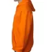 900 Bayside Adult Hooded Full-Zip Blended Fleece in Bright orange side view