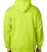 900 Bayside Adult Hooded Full-Zip Blended Fleece in Lime green back view