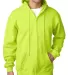900 Bayside Adult Hooded Full-Zip Blended Fleece in Lime green front view