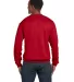 92000 Gildan Adult Premium Cotton Crew Neck Sweats in Red back view
