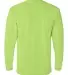 B1715 Bayside Adult Long-Sleeve Blended Tee LIME GREEN back view