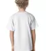 B4100 Bayside Youth Short-Sleeve Cotton Tee in White back view