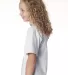 B4100 Bayside Youth Short-Sleeve Cotton Tee in White side view