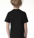 B4100 Bayside Youth Short-Sleeve Cotton Tee in Black back view