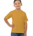 B4100 Bayside Youth Short-Sleeve Cotton Tee in Gold front view