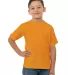 B4100 Bayside Youth Short-Sleeve Cotton Tee in Bright orange front view