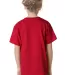 B4100 Bayside Youth Short-Sleeve Cotton Tee in Red back view