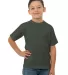 B4100 Bayside Youth Short-Sleeve Cotton Tee in Tobacco front view
