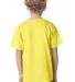 B4100 Bayside Youth Short-Sleeve Cotton Tee in Yellow back view