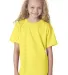 B4100 Bayside Youth Short-Sleeve Cotton Tee in Yellow front view
