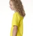 B4100 Bayside Youth Short-Sleeve Cotton Tee in Yellow side view