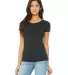 BELLA 8413 Womens Tri-blend T-shirt in Char blk triblnd front view