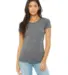 BELLA 8413 Womens Tri-blend T-shirt in Grey triblend front view