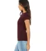 BELLA 8413 Womens Tri-blend T-shirt in Maroon triblend side view