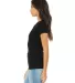 BELLA 8413 Womens Tri-blend T-shirt in Solid blk trblnd side view