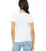 BELLA 8413 Womens Tri-blend T-shirt in Solid wht trblnd back view