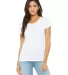 BELLA 8413 Womens Tri-blend T-shirt in Solid wht trblnd front view