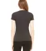BELLA 8435 Womens Fitted Tri-blend Deep V T-shirt in Char blk triblnd back view