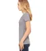 BELLA 8435 Womens Fitted Tri-blend Deep V T-shirt in Grey triblend side view