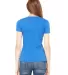 BELLA 8435 Womens Fitted Tri-blend Deep V T-shirt in Tr royal triblnd back view