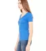 BELLA 8435 Womens Fitted Tri-blend Deep V T-shirt in Tr royal triblnd side view