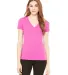 BELLA 8435 Womens Fitted Tri-blend Deep V T-shirt Catalog catalog view
