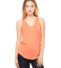 BELLA 8805 Womens Flowy Tank Top in Coral front view