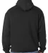 B960 Bayside Cotton Poly Hoodie S - 6XL  in Black back view