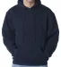 B960 Bayside Cotton Poly Hoodie S - 6XL  in Navy front view