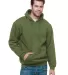 B960 Bayside Cotton Poly Hoodie S - 6XL  in Olive front view