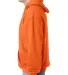 B960 Bayside Cotton Poly Hoodie S - 6XL  in Bright orange side view