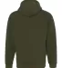 B960 Bayside Cotton Poly Hoodie S - 6XL  in Olive back view