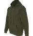 B960 Bayside Cotton Poly Hoodie S - 6XL  in Olive side view