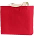 BS600 Bayside Jumbo Cotton Tote in Red back view
