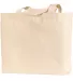 BS600 Bayside Jumbo Cotton Tote in Natural back view