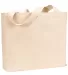BS600 Bayside Jumbo Cotton Tote in Natural front view