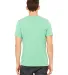 BELLA+CANVAS 3415 Men's Tri-blend V-Neck T-shirt in Green triblend back view