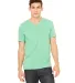 BELLA+CANVAS 3415 Men's Tri-blend V-Neck T-shirt in Green triblend front view