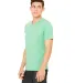 BELLA+CANVAS 3415 Men's Tri-blend V-Neck T-shirt in Green triblend side view
