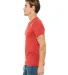 BELLA+CANVAS 3415 Men's Tri-blend V-Neck T-shirt in Red triblend side view