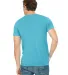 BELLA+CANVAS 3415 Men's Tri-blend V-Neck T-shirt in Aqua triblend back view