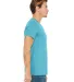 BELLA+CANVAS 3415 Men's Tri-blend V-Neck T-shirt in Aqua triblend side view