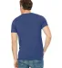 BELLA+CANVAS 3415 Men's Tri-blend V-Neck T-shirt in Tr royal triblnd back view