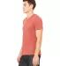 BELLA+CANVAS 3415 Men's Tri-blend V-Neck T-shirt in Clay triblend side view