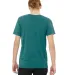 BELLA+CANVAS 3415 Men's Tri-blend V-Neck T-shirt in Teal triblend back view
