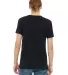 BELLA+CANVAS 3415 Men's Tri-blend V-Neck T-shirt in Solid blk trblnd back view
