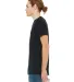BELLA+CANVAS 3415 Men's Tri-blend V-Neck T-shirt in Solid blk trblnd side view