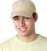 Adams EB101 Brushed Twill Dad Hat in Stone front view