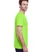 Gildan 5000 G500 Heavy Weight Cotton T-Shirt in Neon green side view